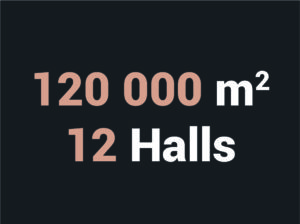 120 000m2 12 Halls
