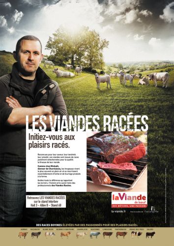 affichage parc des expositions porte de Versailles affiche viande interbev